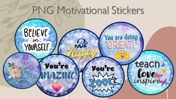 Preview of Motivational Digital Stickers png