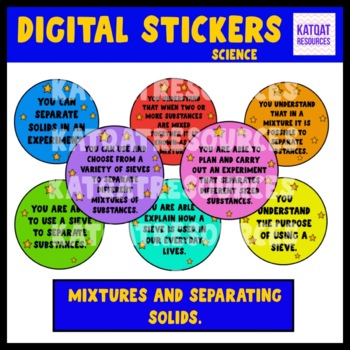 Preview of Motivational Grading and Assessment Digital Stickers-Mixtures Separating Solids