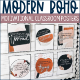 Modern Boho Classroom Decor - Motivational Growth Mindset Posters