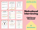 Motivational Interviewing Worksheet Bundle | BOHO Child MI