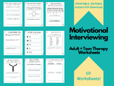 Motivational Interviewing Worksheet Bundle | Teen MI thera