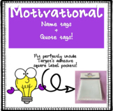 Motivational Name tags + Quote tags - EDITABLE