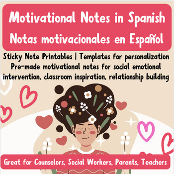Preview of Motivational Notes in Spanish - Class Community, Social Emotional Intervention
