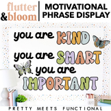 Motivational Phrase Display for Bulletin Board or Door in 