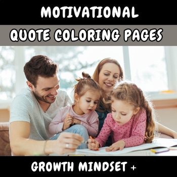 Preview of Motivational Positive Quote Coloring Book | Growth Mindset