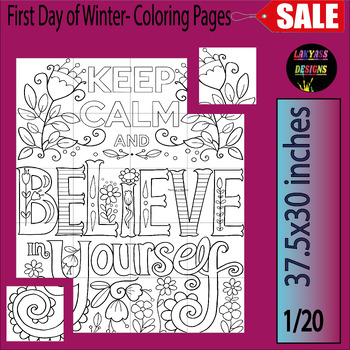 Preview of Motivational Positive Quote Coloring Pages Collaborative Poster Activity