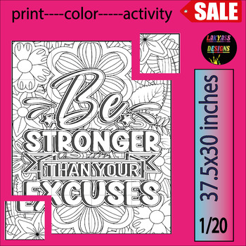 Preview of Motivational Positive Quote Coloring Pages | Middle School Locker Activity