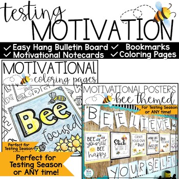 Preview of Testing Motivation Bulletin Board Posters First Day of Summer School Coloring