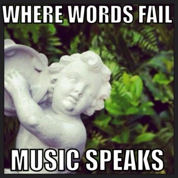 Preview of Motivational Poster 'Where words fail, music speaks'