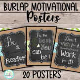 Farmhouse Classroom Decor: Burlap Motivational Posters