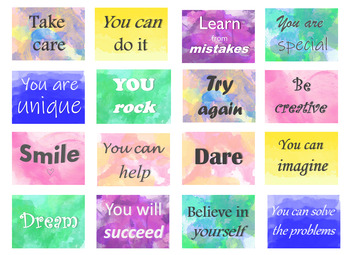Motivational Posters, Growth Mindset Watercolor Posters by Ema La Scoala