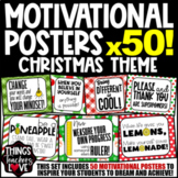 Motivational Posters, Set of 50 Classroom Posters, CHRISTM