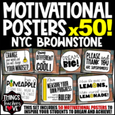 Motivational Posters, Set of 50 Classroom Posters, NYC BRO