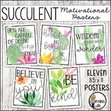 Motivational Posters - Succulent & Cactus - Classroom Decor