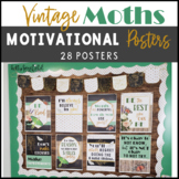 Motivational Posters | Vintage Moths Classroom Decor