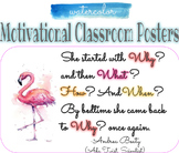 Motivational Posters Watercolor Classroom Decor