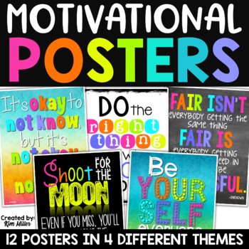 Preview of Motivational Posters and Quotes, Growth Mindset Bulletin Board, Classroom Decor