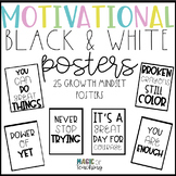 Motivational Posters in Black and White - Growth Mindset Posters