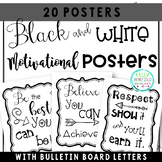 Motivational Posters Growth Mindset Posters Black and Whit