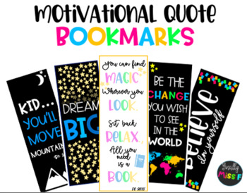 Preview of Motivational Quote Bookmarks