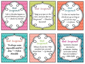 Motivational Quote Cards by Language Arts Excellence | TpT