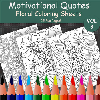 Preview of Motivational Quote Coloring Pages for Self-love, Self-care, and Self-acceptance