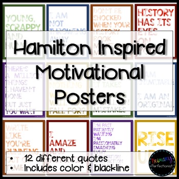 Motivational Quote Posters For The Classroom Hamilton Inspired