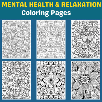 Motivational Quotes Coloring Pages For Mental Health by Remarkable Math ...