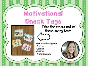 Preview of Motivational Snack Tags for Testing