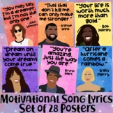 Motivational Song Lyric Classroom Posters