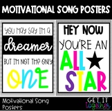 Motivational Song Lyric Posters