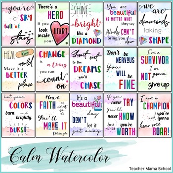 Motivational Quotes Posters { Song Lyrics in Watercolor } | TpT