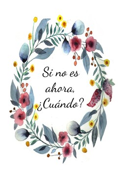 Motivational Spanish Quotes Poster Set - Floral Theme | TPT