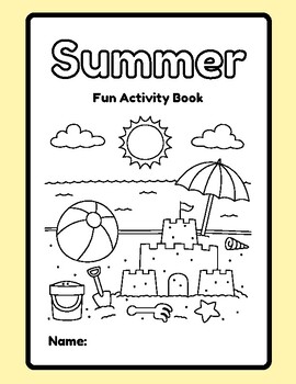 Preview of Motivational Summer Fun Activity Workbook
