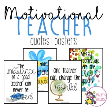 Preview of Motivational Teacher Quotes | Posters