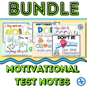 Preview of Motivational Test Notes & Tags | GROWING BUNDLE