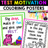 Test Motivation Coloring Pages Dog Theme Motivational Posters