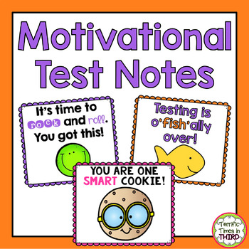 Preview of Motivational Testing Notes for Students - Encouragement for State Testing