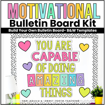Preview of Motivational Testing Bulletin Board Kit | You Are Capable of Amazing Things