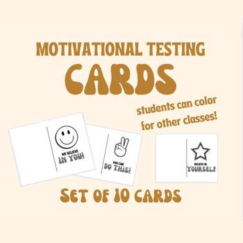Preview of Motivational Testing Cards