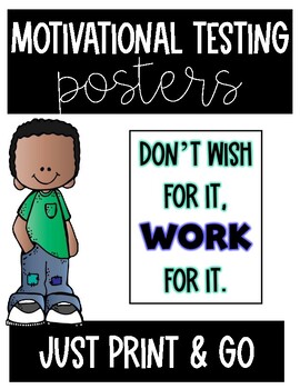 Preview of Motivational Testing/Everyday Posters JUST PRINT & GO