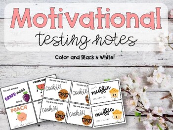 Preview of Motivational Testing Notes | FREEBIE!!!!