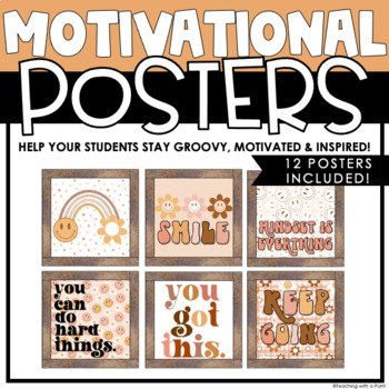 Preview of Motivational Testing Posters | Classroom Posters | Bulletin Board