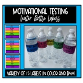 Motivational Testing Water Bottle Labels Standardized Test