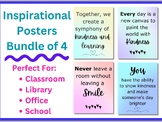 Motivational Wall Art, Bundle - Set of 4, Classroom Poster
