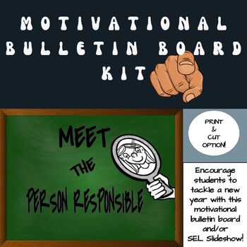 Preview of Motivational and Growth Mindset Bulletin Board Door Kit, Classroom Decor