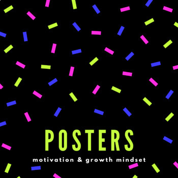 Preview of Motivational growth mind set posters for classroom display