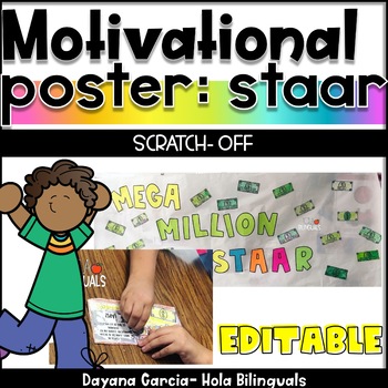 Preview of Motivational poster EDITABLE- STAAR