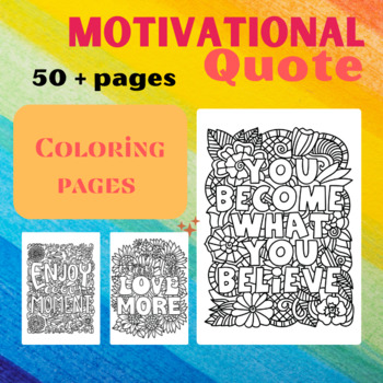 Motivational quote coloring pages for adults - worksheets by Maya Naomi