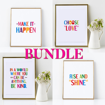 Preview of Motivational sayings posters bundle